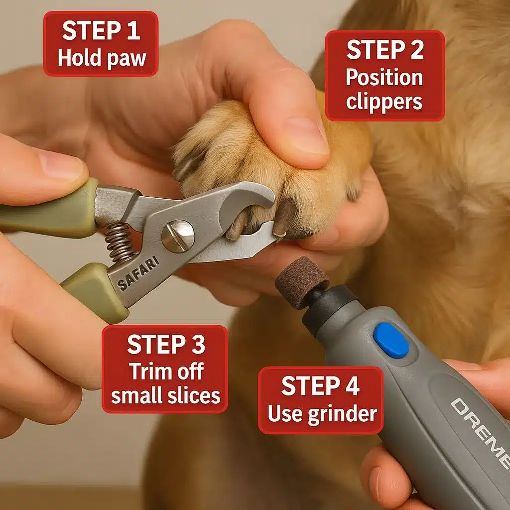 trim dog nails steps trim dog nails steps