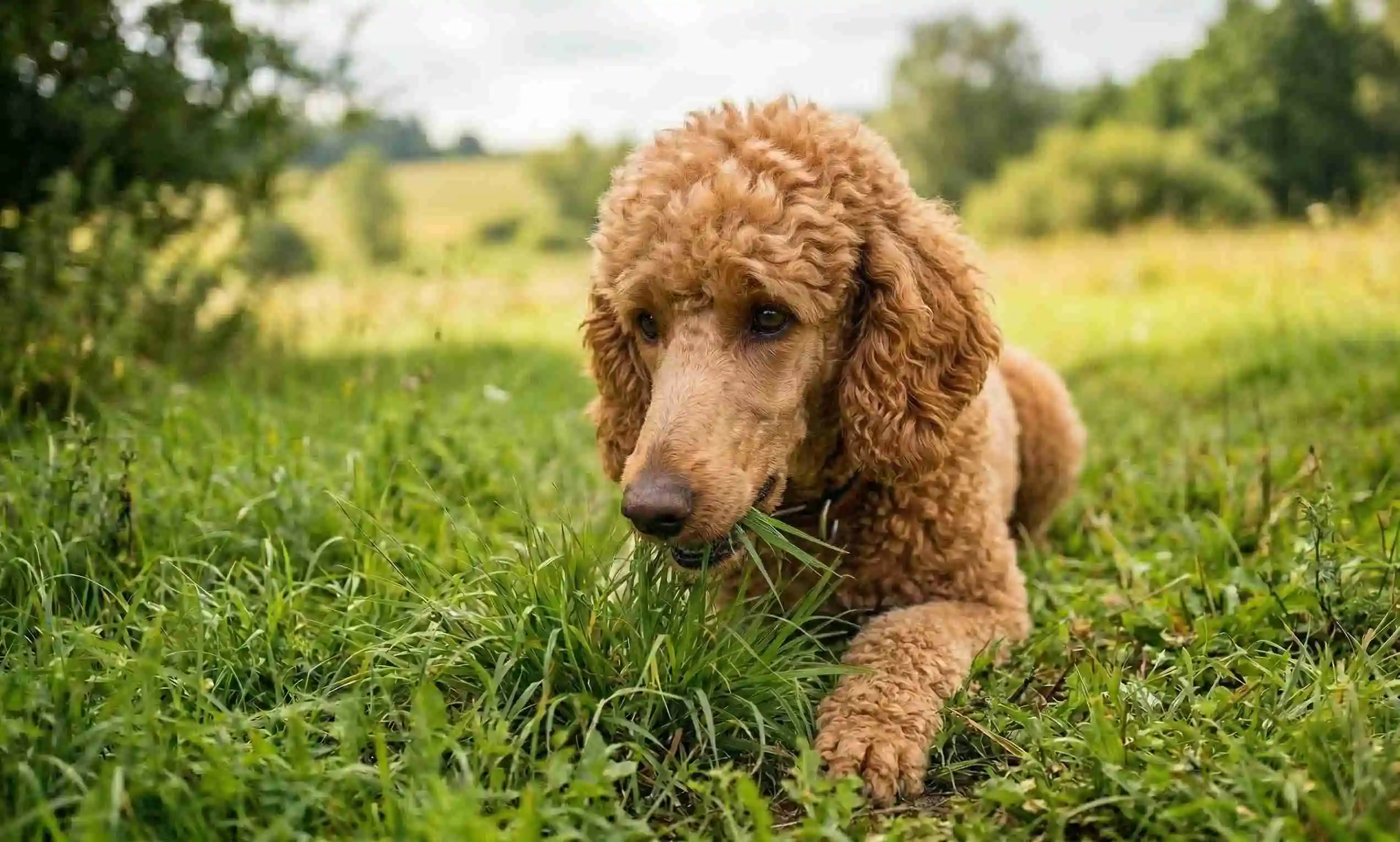 why do dogs eat grass