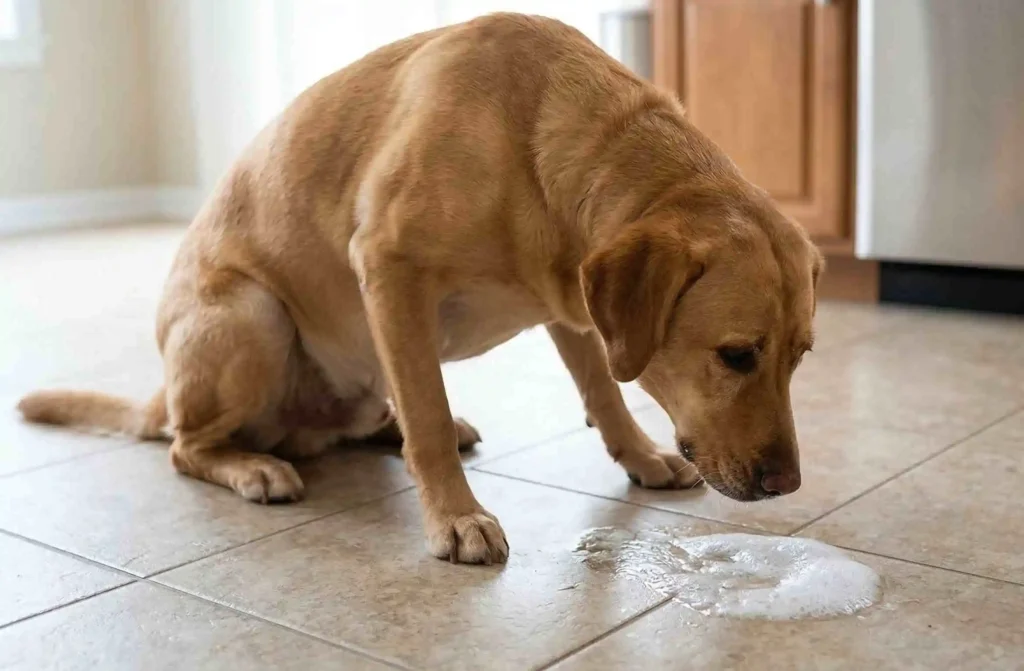 dog vomiting white foam dog vomiting white foam