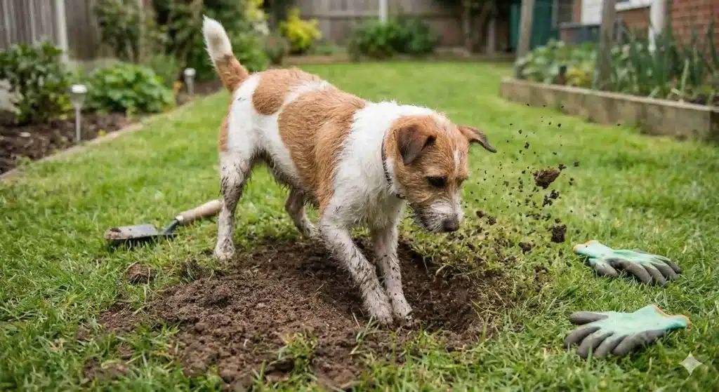 how to stop dogs from digging