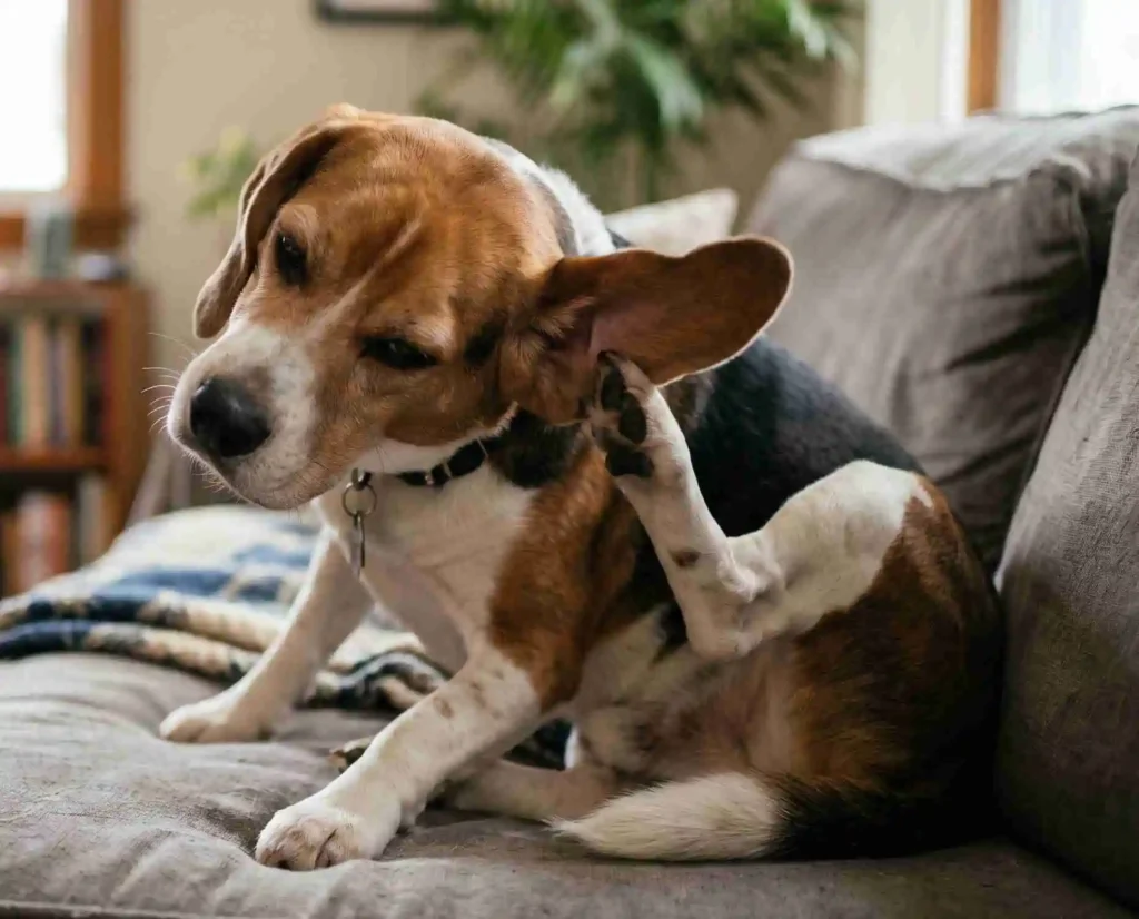 dogs ear scratching