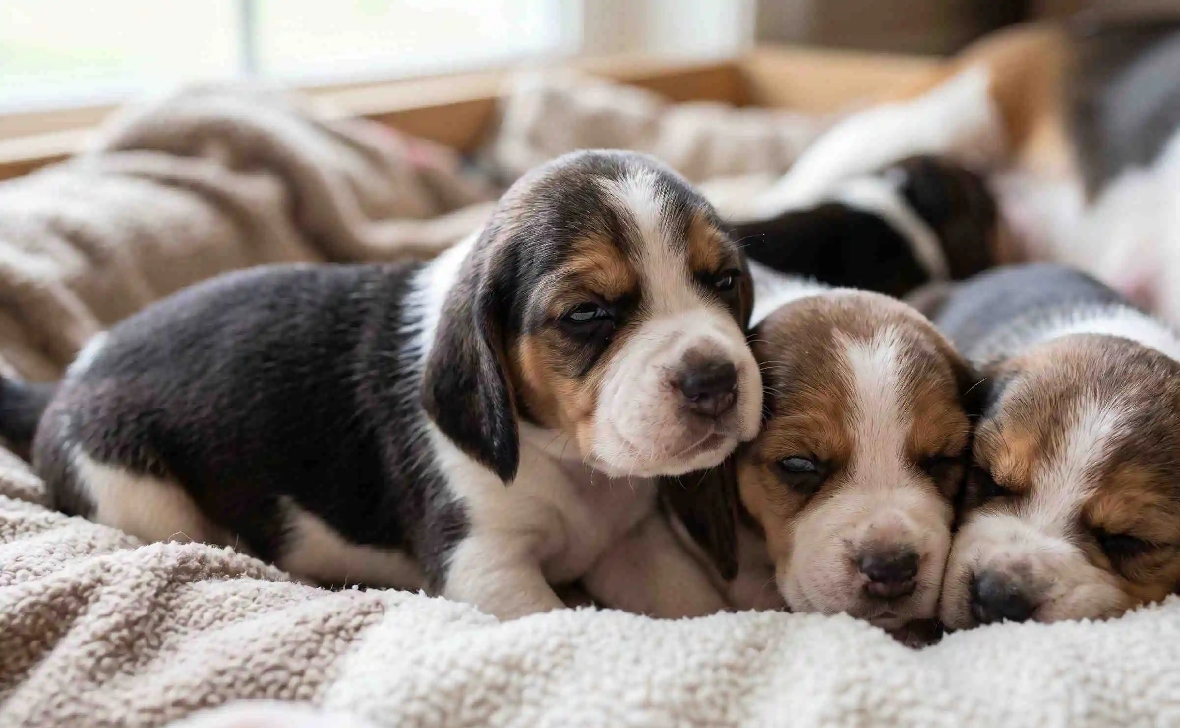 when do puppies open their eyes